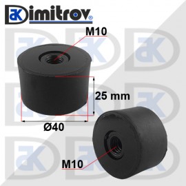 Антивибрационен тампон М10 х Ø 40 х 25 mm